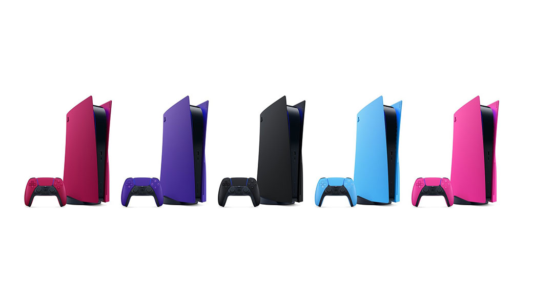 SIE推出五款彩色PS5主機護蓋與DualSense控制器新色