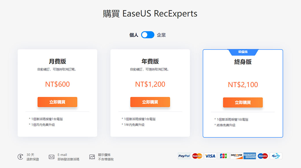 好用螢幕錄影軟體EaseUS RecExperts推薦！支援Windows／macOS（有免費版）